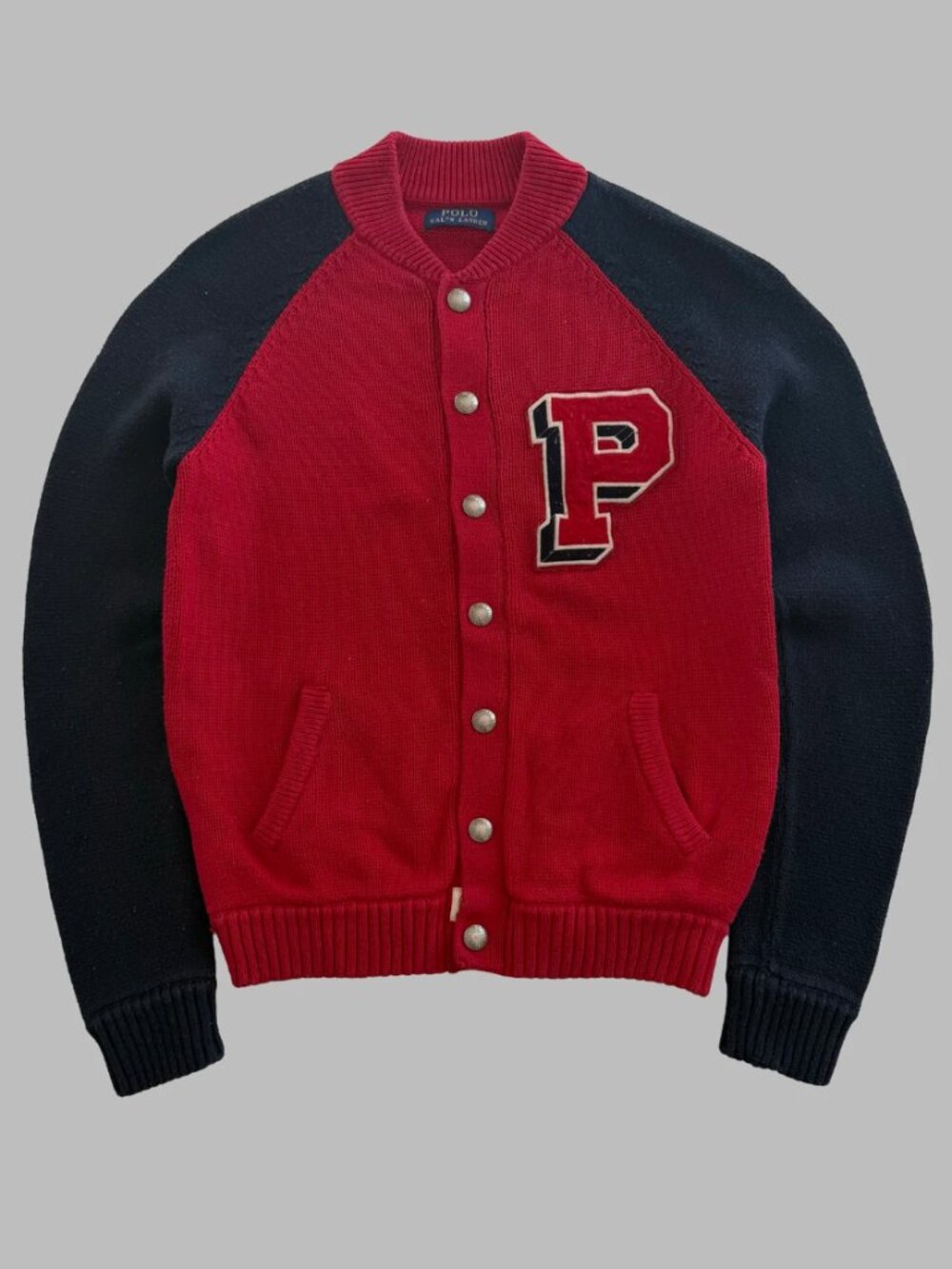 Polo Ralph Lauren Boys Varsity Letterman Knit Cardigan Sweater
